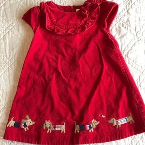Gymboree Red dress with puppies Valentines Day